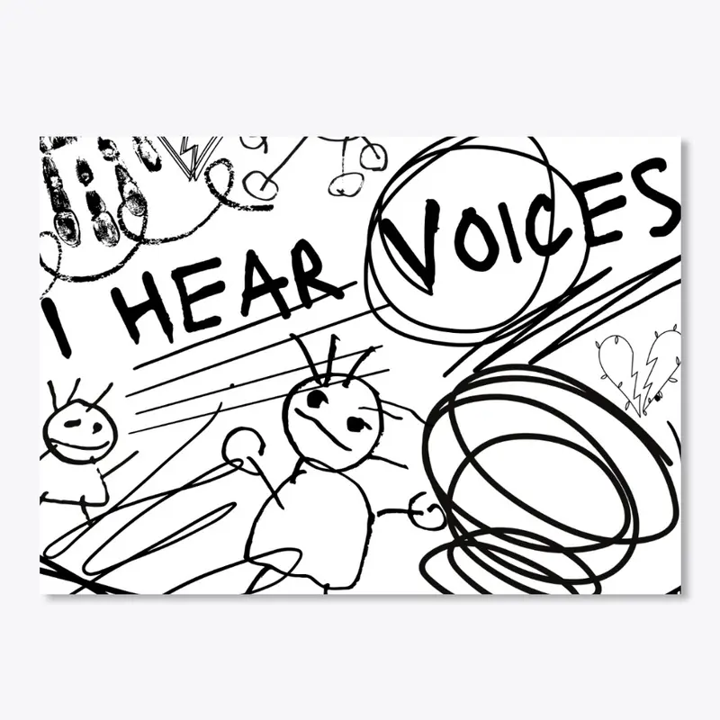 I Hear Voices Artwork, Drawing, Doodles